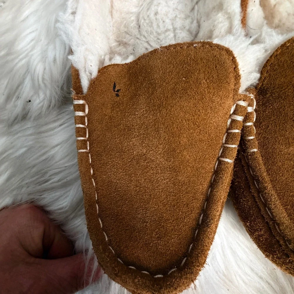 Koolaburra by UGG Men's Tipton Suede Moccasin Slippers Chestnut Brown Size 10